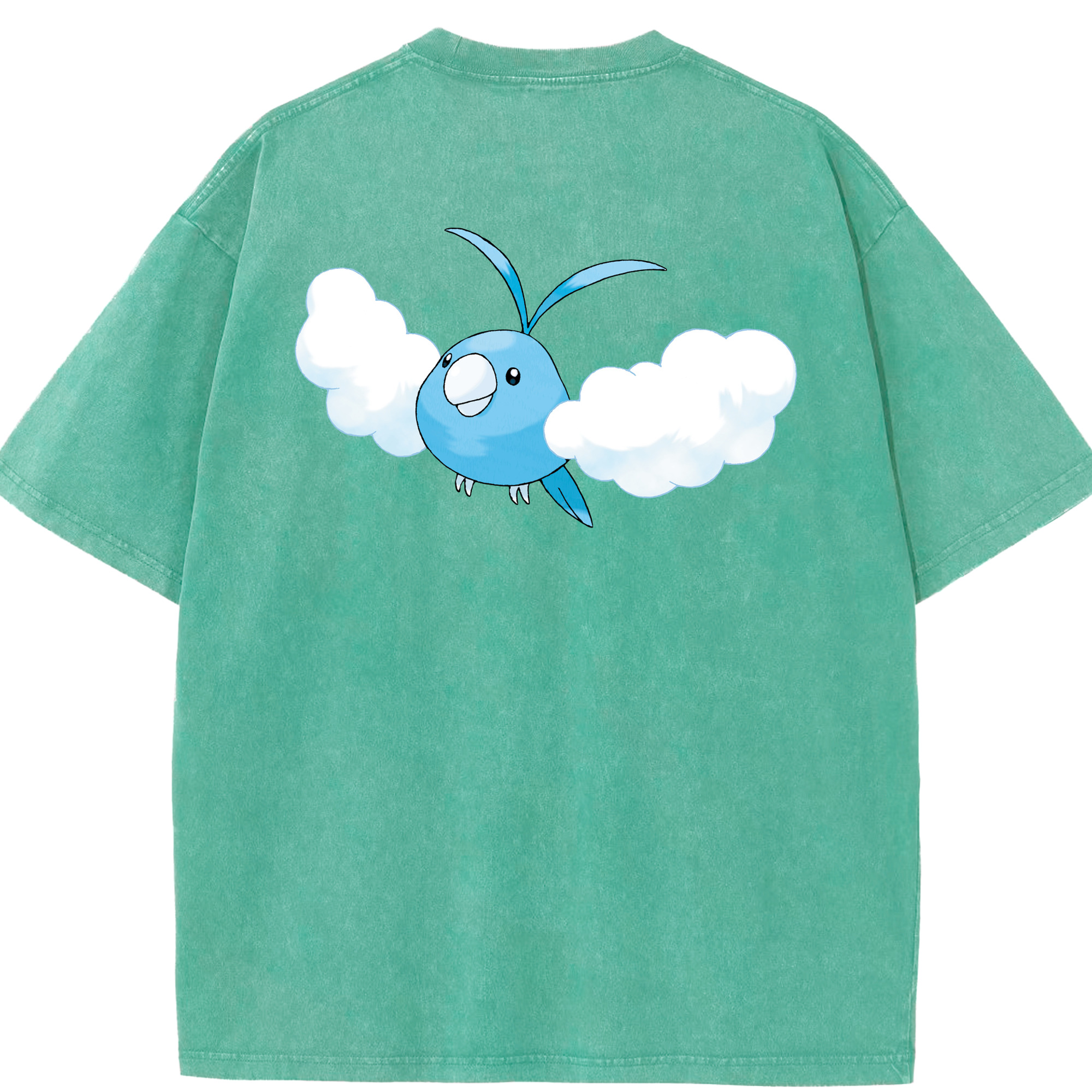 （画像用） ポケットモンスター Pokémon 綿100% ヴィンテージ風 半袖Tシャツ（背面プリント）